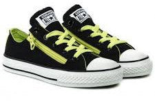 Converse 642807 Chuck Taylor double-zip Ox for youths - Black/Yellow