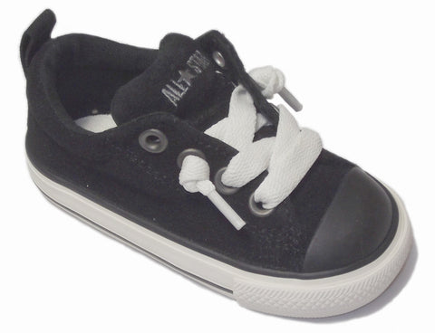 Converse 728016 Chuck Taylor Street Easy-Slip Ox for infants - Black Suede - 40% REDUCTION !