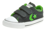 Converse 742929 Star Player Velcro Ox for Infants - Black/Jungle Green - 50% REDUCTION ! - Infants UK 4 Only!