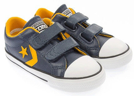 Converse 745271 Star Payer Velcro Ox for Infants - Moonlight leather w/ Yellow flash - 25% REDUCTION !