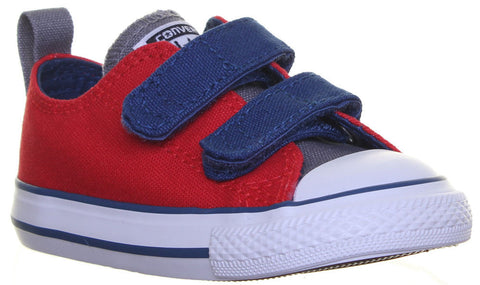 Toddler red top converse velcro