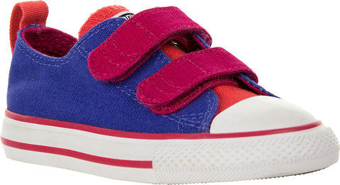 Converse 747704 All Star Velcro Ox for Infants - Periwinkle/Berry