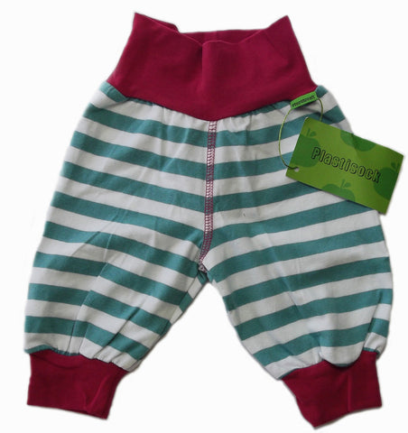 Plastisock Baggy Pants - Mossy/white stripes