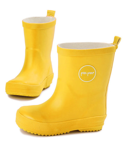 Pom Pom Gummi Boot in Yellow Rubber