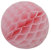 Honeycomb Tissue Paper Ball Decoration Light Pink