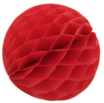 Honeycomb Tissue Paper Balls Red