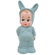 Vintage Bunny Lamp Green